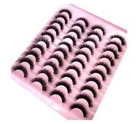 New 20 Pairs Natural False Eyelashes Fake Lashes Long Makeup 3d Mink Lashes Extension Eyelash Mink Eyelashes for Beauty(20pairs-ja27)