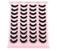 New 20 Pairs Natural False Eyelashes Fake Lashes Long Makeup 3d Mink Lashes Extension Eyelash Mink Eyelashes for Beauty(20pairs-ja45)