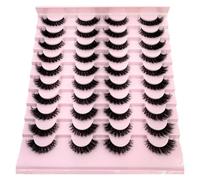 New 20 Pairs Natural False Eyelashes Fake Lashes Long Makeup 3d Mink Lashes Extension Eyelash Mink Eyelashes for Beauty(20pairs-ja43)