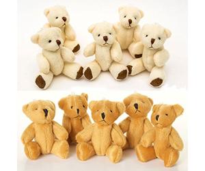NEW 20 X Cute And Cuddly Small Teddy Bears - 10 X Brown And 10 X White - Gift Present