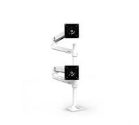 Ergotron LX Series Dual Stacking Arm 101,6 cm (40") Morsa Bianco [45-509-216]
