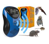 New 2023 Powerful Rat Bat Repellent (with Lcd) - Outdoor/indoor - Electronic Ultrasonic Repeller Plug In - Deterrent Rodent C