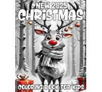 New 2025 Christmas Coloring Book For Kids: Large Print Winter Coloring Book | 50 Easy Christmas Coloring Pages for Kids (New Edition 2025)