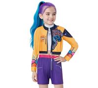 New 2025 Demon Costumes Hunter Costumes Pop Singer Embroidery Coat Top Shorts Rumi Mira Zoey Costume Dance Stage Outfit Set kpop Costume Kids Rumi (Arancione, 160)