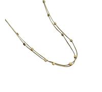 New 2025 L316 Stainless Steel Double Layer Thin Chain Square Necklace For Women Tender Jewery With For You Jewelry Fashion Accessories Creative Gift