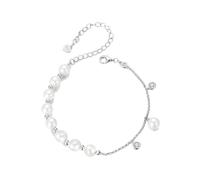 New 2025 unisex 925 Sterling Silver Silver Pearl Bracciale Cultura di collegamento, Gioielli fatti a mano in oro Presentati presenti per le donne il suo lusso decorativo con voi accessori alla moda