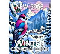 New 2025 Winter Color By Number Adult Coloring Book: Easy Large Print Winter Holiday Coloring Book for Adult, Seniors Teens and Women
