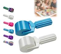 New 3D Printed Diamond Painting Roller Tool, Essential DIY Craft Tool for Rhinestone Embroidery Detachable, Easy-Grip Handle & Detachable Design (White+Blue)