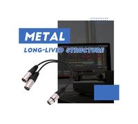 New 3pin XLR FEMALE jack to dual 2 MALE plug Y SPLITTER cable adaptor 1 ft cord