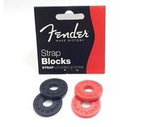 New 4 Blocks FENDER Strap Locking System -0990819000 Rosso/Nero - per Chitarra