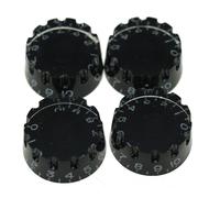New 4 Bottoni Nero Knurled per Cts - Chitarra Gibson USA I Paul, Sg