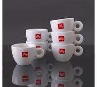 NEW 6 Tazzina Illy espresso cup logo classico - no piatto- Illy collection bar