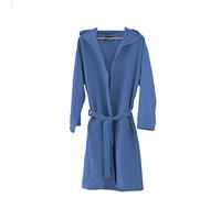 New Accappatoio in Microfibra Donna Uomo Unisex con Cappuccio e Borsetta (XL, Azzurro)