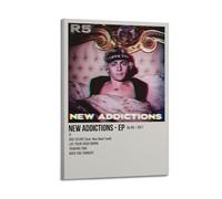 New Addictions - Ep by R5 poster artistico da parete con copertina estetica per soggiorno e camera da letto (40 x 60 cm) con cornice