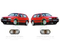 NEW Aftermarket For Golf MK3 96-99 Frecce Parafango Anteriore Bianco Coppia