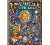 New Age Celestial Coloring Book: Elegant Art Nouveau Designs with Moon Magic, Celestial Femininity, Sacred Motifs, and Flowing Nature for Relaxation and Creative Escape