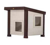 New Age Pet® ECOFLEX® Albany, Casetta per Esterni per Diversi Gatti Selvatici, Facile e Veloce da Montare, con 2 sportelli in Vinile, Resistente all'umidità e agli odori