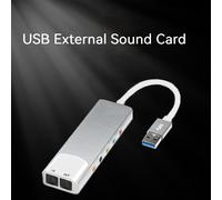 New Aluminum Alloy USB Optical Fiber SPDIF Card per AC-3 DTS 5.1 Channel SIL H7