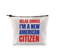 New American Citizen Makeup Bag US USA Cittadinanza Regali Immigrante Cittadinanza Regalo Naturalizzazione Cerimonia Cosmetic Bag, Relax Gringo 3uk, alla moda