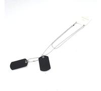 New Army Style Nero 2 Medagliette per Cani Catena Bellezza Collana con Ciondolo da Uomo Collana con targhetta Militare Catena Maglione Nero Nero Freddo Attractive Design