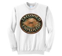 NEW Art Society Maglione Girocollo Bianco Cotone Crew Sweatshirt SMALL-4XLARGE