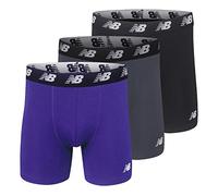 New Balance 5" No Fly Cotton Performance Boxer Briefs (3-Pack Or 4-Pack) Performance - Boxer in Cotone, 12,7 cm Uomo (Pacco da 3)