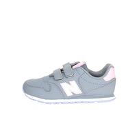 New Balance 500 Hook & Loop, Scarpe da Ginnastica, Grey, 34.5 EU