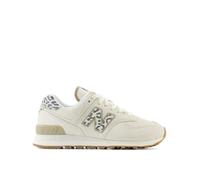 New Balance - 574 - Sneakers bianche con stampa leopardata-Bianco 36.5