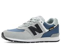 New Balance Bambino 574 Lace in Grigio/Blu, Pelle, Taglia 38