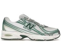 New Balance Unisex 740 in Bianca/Verde/Grigio, Pelle Scamosciata/Rete, Taglia 40