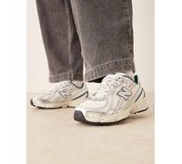 New Balance - 740 - Sneakers unisex metallizzate bianche e verde scuro-Bianco 38.5