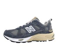 New Balance Uomo 878 in Grigio/Beige/Nero, Pelle Scamosciata/Rete, Taglia 46.5