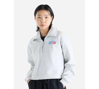 New Balance Athletic Small Logo W - Felpa - Donna - Grigio M