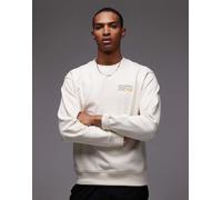 New Balance - Athletics - Felpa girocollo premium bianco sporco con logo XS