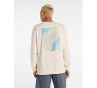 New Balance - Athletics Runners - Top a maniche lunghe beige con cartina-Marrone XL