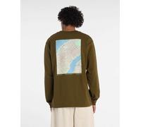 New Balance - Athletics Runners - Top a maniche lunghe marrone con cartina M