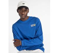 New Balance - Athletics Premium Back Logo Long Sleeve Blu - Abbigliamento S Blu
