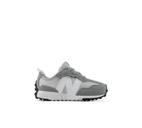 New Balance Bambino 327 New-B Hook & Loop in Grigio, Pelle Scamosciata/Rete, Taglia 17