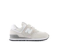 New Balance Bambino 574 Hook & Loop in Grigio/Bianco, Sintetica, Taglia 28.5