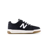 New Balance Bambino B480 LACE in Bianca/Nero, Pelle Scamosciata/Rete, Taglia 30.5