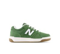 New Balance Bambino B480 LACE in Bianca/Verde, Pelle Scamosciata/Rete, Taglia 30