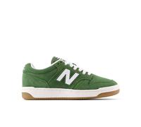 New Balance Bambino B480 LACE in Bianca/Verde, Pelle Scamosciata/Rete, Taglia 38.5