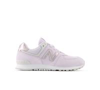New Balance Bambinos' 574 Lace in Viola/Rosa, Pelle, Taglia 36