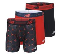 New Balance Boxer Brief da uomo 6" con patta frontale e marsupio, confezione da 3, Team R