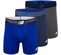 New Balance Boxer Brief da uomo da 6" con patta frontale e tasca, confezione da 3, taglia media