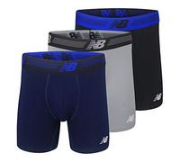 New Balance Boxer da 12,7 cm Senza Mosche Corti, Nero/Acciaio/Pigmento, L Uomo