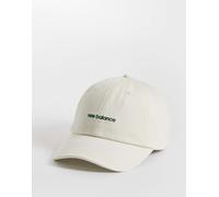 New Balance - Cappellino beige a 6 pannelli con logo lineare-Bianco One Size