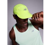 New Balance - Cappellino tecnico verde fluo con 5 pannelli One Size