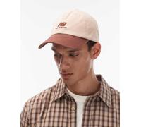 New Balance - Cappello a 6 pannelli beige e marrone con logo a strati One Size