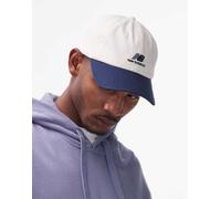 New Balance - Cappello a 6 pannelli bianco e blu navy con logo a strati One Size